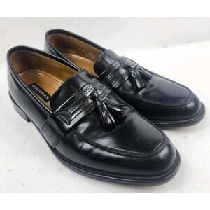 Bostonian Mens 10 M Back Leather Tassle Loafer Slip On Dress Shoes